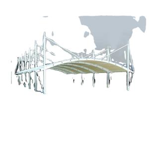 Abri de voiture, pont, arche, structure de membrane personnalisée, imperméable, PVC et acier, <span class=keywords><strong>auvent</strong></span> de stationnement pour véhicules non motorisés, Chongqing Stadium - Product Image 4