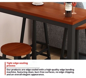 Multi funzionale tavolo da pranzo alto Bar per Home Office balcone soggiorno con <span class=keywords><strong>sgabelli</strong></span> salvaspazio - Product Image 3