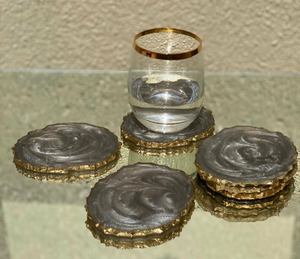 Posavasos de corcho de resina epoxi personalizados de suministro de fábrica más vendidos estilo clásico para cerveza agua té taza bebidas - Product Image 5