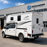Pour camping-car 4x4 moderne et extensible toutes saisons à coque rigide avec réservoir d'eau et panneau solaire pour camion tout-terrain