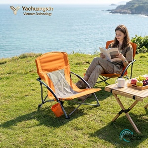 Fauteuil pliant d'extérieur, chaise longue de loisirs portable, chaise en tissu Oxford, chaise de camping, chaise à jambes basses, chaise de plage - Product Image 3