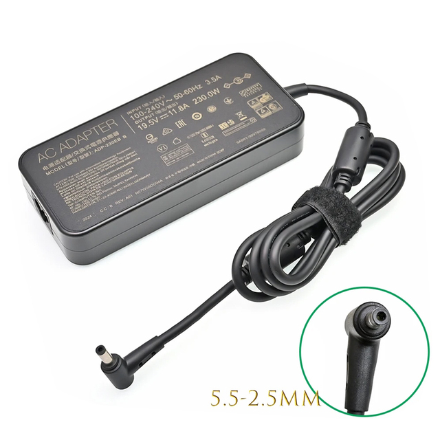 for 19.5V 11.8A 230W Charger for ASUS AERO 15-Y9-4K80P AERO 15-X9-RT4K5MP GAMING Laptop Adapter ZX8-CR5S1