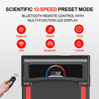 Tapis de marche électrique portable SHULI avec écran LCD, machine de gym à domicile professionnelle, tapis de course incurvé commercial pour la marche sportive