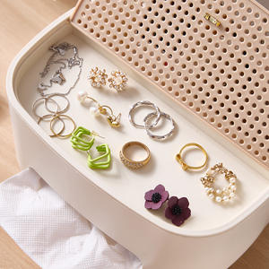 กล่องกระดาษทิชชูทรงรีสีขาวอเนกประสงค์ สำหรับใช้ในบ้าน ห้องนั่งเล่น ห้องน้ำ โต๊ะทำงาน มี 2-3 ช่อง ทาสี - Product Image 2