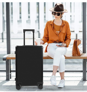 Valise de voyage haut de gamme en fibre de carbone de 20 pouces, bagage rigide léger avec roulettes à 360° °   Roues silencieuses - Product Image 1