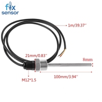 Sensor Suhu Digital DS18B20 dengan Ulir G1/2, Probe Baja Tahan Karat SUS304, Tahan Air, Sensor Surya DS18B20