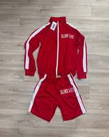 Ensemble de survêtement deux pièces pour homme, léger, grande taille, respirant, séchage rapide, avec veste et t-shirt