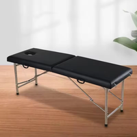 Table de massage professionnelle pliable et portable, cadre en métal, lit de spa de haute qualité pour l'école, la salle de sport, usage commercial, salon