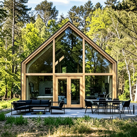 Maison préfabriquée en structure légère en acier, villa moderne préfabriquée, kit de maison à ossature acier en kit, taille personnalisée pour station balnéaire