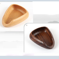 Bol en bois massif Sapele/Noyer noir en forme de cœur, dureté Janka 1010-1410 lbf, sculpté sans joint, pour le stockage des grains de café et des noix
