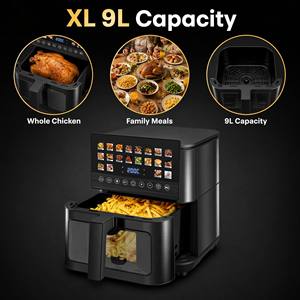 <span class=keywords><strong>Friteuse</strong></span> à air intelligente 9L en promotion, démarrage différé 24H, double chauffage supérieur et inférieur, 20-en-1, fenêtre visible LED tactile, <span class=keywords><strong>sans</strong></span> <span class=keywords><strong>huile</strong></span>, numérique - Product Image 5