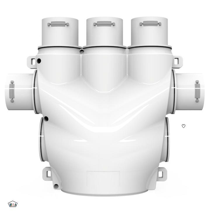 air duct pe clear dual branch