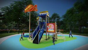 <span class=keywords><strong>Module</strong></span> d'école en plastique moderne utilisé à des fins commerciales Jeu de balançoire pour enfants Équipement de terrain de jeu extérieur à vendre - Product Image 3