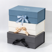 Boîte en carton rigide pliable magnétique de luxe noire, écologique, en matériaux recyclés, avec logo personnalisé, boîte cadeau pour lunettes, batterie externe