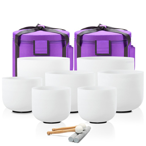 Cuencos Cantores de Cristal de Cuarzo Hechos a Mano Jinfang 432HZ/440HZ, Cuencos Cantores de Cristal de 7-12 Pulgadas para Meditación y Baño de Sonido - Product Image 6