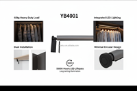 Profilé en aluminium extrudé pour éclairage LED, idéal pour le revêtement de placards, bordure de miroir, applique murale souple, rail rond, garantie 3 ans, écologique YB4001-33