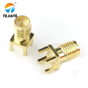 RPSMA-KE/KHD SMA Female Switch Connector PCB Mount Straight Type 50 Ohm Brass Hard Gold Plated Sma Rf Attenuator Kit Connector