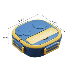 Lonchera Portátil de Acero Inoxidable 304 con Tapa de Plástico y Compartimentos Divididos para Niños Pequeños - Envase de Alimentos Hermético y Libre de BPA - Product Image 6