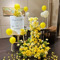 Meistverkaufte Künstliche Blumen und Grünzeug-Set für Hochzeitsbühnen-Hintergrund SCENENDEKORATION