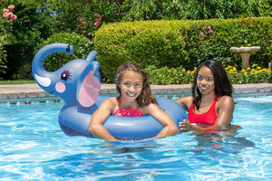 Elefante Swim Ring Juguetes de agua Diseños de cabeza de animal surtidos Inflable Niños Piscina Flotador Swim Tube - Product Image 2