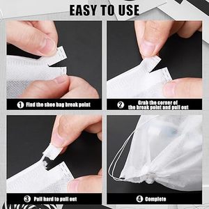 Non-Woven <b>Shoe</b> <b>Storage</b> Pouch, Drawstring Dustproof Travel Bag, Handheld <b>Shoes</b> & <b>Boots</b> Organizer - Product Image 2