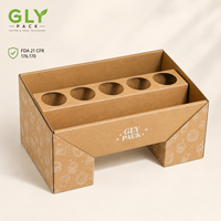 Boîte à pâtisserie en kraft personnalisée avec compartiments pour fruits, gâteaux, collations, goûter, pique-nique, restauration, emballage alimentaire à emporter