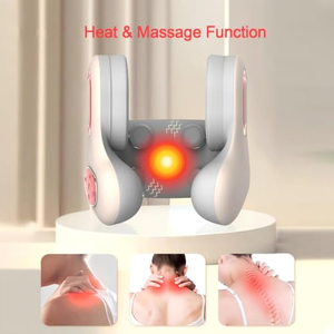 Oreiller de cou en U rechargeable Type-C pour le sommeil, relaxation et soulagement des douleurs cervicales, avec chauffage par lumière rouge - Product Image 2