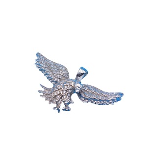 Pendentif Aigle 3D en Argent 925, entièrement serti de diamants taille brillant ronde, Breloque Zodiaque Animal, pour usage quotidien - Product Image 5