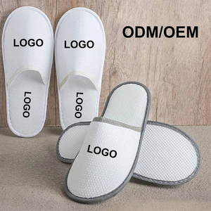 Тапочки для отелей и спа с индивидуальным логотипом, роскошные, экологичные, вышитые, из нетканого кораллового флиса, одноразовые и многоразовые - Product Image 5