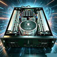 Amplificateur de puissance professionnel 3U à montage en rack, classe H, double canal, 1500W, adapté aux salles de banquet et aux systèmes de sonorisation de scène