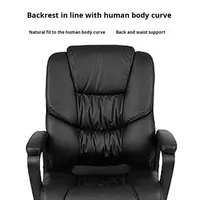 Fauteuil de bureau pivotant unisexe en PVC confortable pour la maison, le bureau, les réunions, le personnel, avec réglage en hauteur, modèle 718, idéal pour salon, chambre et extérieur.