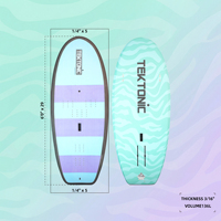 Planche de wing foil à toit souple sur mesure |   Planche de wing foil pour débutants de 6'0'' avec dessus souple en EVA pour lac et rivière