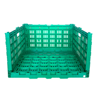 Caisse de rangement pour légumes en plastique PP robuste, empilable, pliable et ventilée, vente en gros