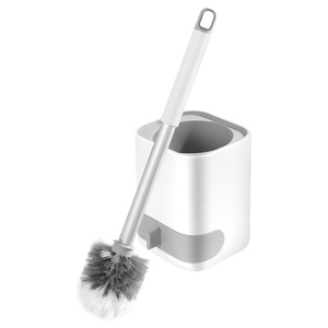 Escobilla de Baño Ecológica de Silicona TPR Blanca con Soporte para Limpieza del Baño - Product Image 1