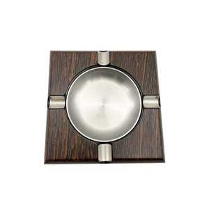 Cenicero de madera para cigarros, diseño minimalista cuadrado para decoración de oficina, hogar y sala de estar - Product Image 4