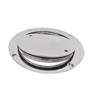 Placa de Cubierta Redonda Roscada Hermética de Grado Marino de Acero Inoxidable para Barco y Yate - Product Image 3