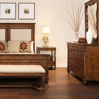 Mobilier américain de chambre à coucher de luxe Ensemble de chambre à coucher Lit King Size Hôtel Villa peut être personnalisé meubles vente directe en usine