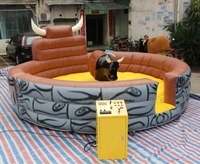 Machine de rodéo mécanique commerciale, taureau gonflable en PVC pour parc d'attractions, événement de carnaval, certifié CE