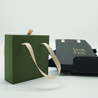 Boîte pliante de haute qualité, structure d'affichage de sérigraphie, emballage simple, boîte à bijoux dorée avec logo personnalisé