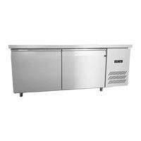 Congélateur Commercial en Acier Inoxydable à 2 Portes, Armoire Congélateur avec Plan de Travail, Congélateur Coffre, Équipement de Réfrigération pour Congeler les Aliments et Maintenir la Fraîcheur
