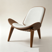 Fauteuil de loisirs moderne HR-1008, structure en contreplaqué, revêtement en PU, coussin en mousse haute densité, fauteuil d'appoint pour salon, fauteuil relaxant pour la maison
