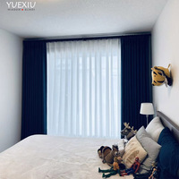 Rideaux Modernes Occultants de Luxe Sur Mesure en Tissu 100% Polyester Couleur Unie pour Salon Moderne