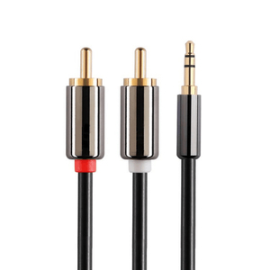 DC de <span class=keywords><strong>3</strong></span>,5mm a <span class=keywords><strong>2</strong></span> RCA macho estéreo RCA Audio Video macho AUX Y divisor de cable para Ipad /MP3/PC/ordenador portátil - Product Image 1