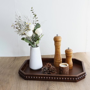 Vassoio di Servizio in Legno con Perline, Vassoio Decorativo Rustico per Centrotavola, Vassoi in Legno per Arredamento Casa <span class=keywords><strong>Halloween</strong></span> - Product Image 3