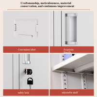 Armoire de classement de bureau moderne en acier réglable avec 2 tiroirs, pour usage hospitalier, structure démontable, serrure à clé, garantie 10 ans