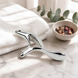 Herramienta Gua Sha KINWONG <span class=keywords><strong>de</strong></span> 3 Puntas, Varita <span class=keywords><strong>de</strong></span> Masaje Metálica con Acabado Espejo, <span class=keywords><strong>para</strong></span> Lifting Facial y Raspado Corporal, Herramienta Multiusos, Venta al Por Mayor OEM - Product Image 2