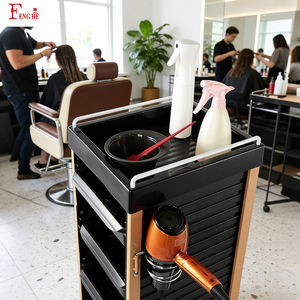 Carrello Dorato per Salone Estetico W-X041, Carrello a 5 Ripiani con Doppio Cassetto e Logo Personalizzato, Supporto Dropshipping per Parrucchieri - Product Image 4