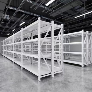 Lihaotai Warehouse <b>Shelves</b> 4 Layer 100kg Load Blue Cold Rolled Steel <b>Adjustable</b> Stacking Rack For Storage - Product Image 3