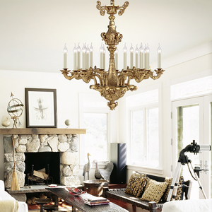 Arredamento francese 18 lampadario di luce, di lusso oro antico bronzo, soggiorno decorativo - Product Image 2
