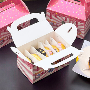 Tùy Chỉnh Dùng Một Lần Cấp Thực Phẩm Donut Bánh <span class=keywords><strong>Container</strong></span> Giấy Nướng Hộp Bao Bì Cho Thực Phẩm Bìa Tùy Chỉnh Thiết Kế Chấp Nhận - Product Image 1
